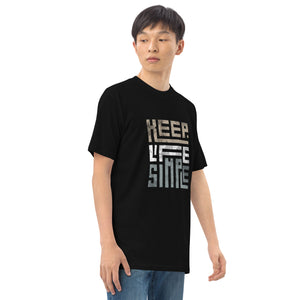 Keep Life Simple-Men’s premium heavyweight tee