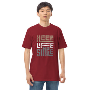 Keep Life Simple-Men’s premium heavyweight tee