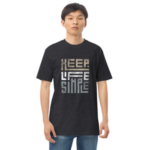 Keep Life Simple-Men’s premium heavyweight tee