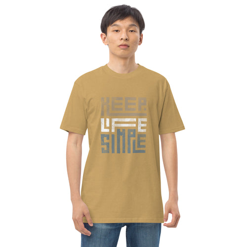 Keep Life Simple-Men’s premium heavyweight tee